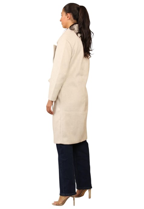 Bershka Abrigo de doble botonadura para mujer en marfil - Image 3