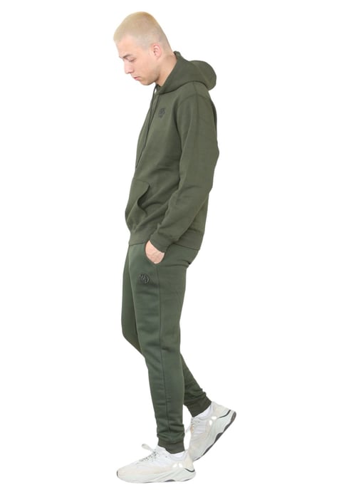 Chándal con capucha y jersey para hombre MYT en color caqui - Image 3