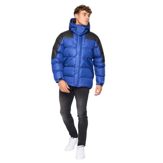 Crosshatch Mens Camptor Panelled Jacket (Blue) - Image 3