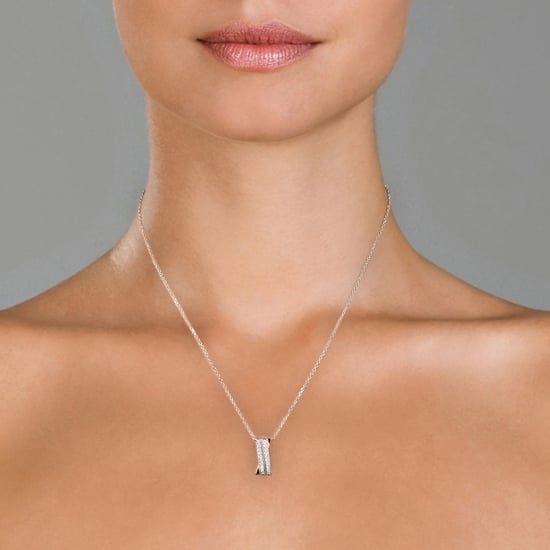 Orphelia Women's 925 Sterling Silver Chain with Pendant - Silver/Rose ZH-4833