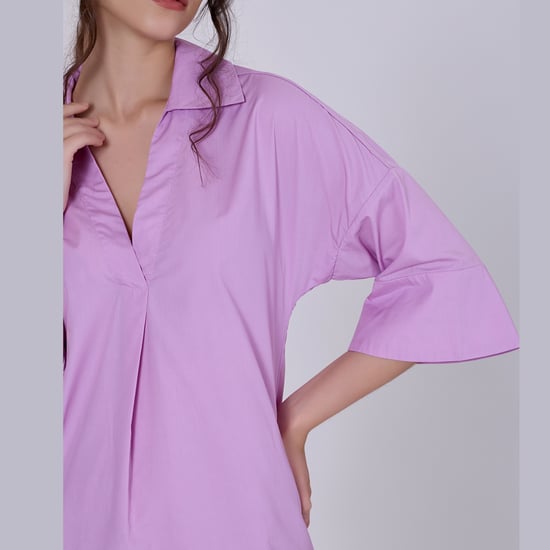 Cotton minimalist shirt dress - Image 4