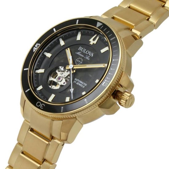 Bulova Marine Star Men's Gold Watch 97A174 - Image 3