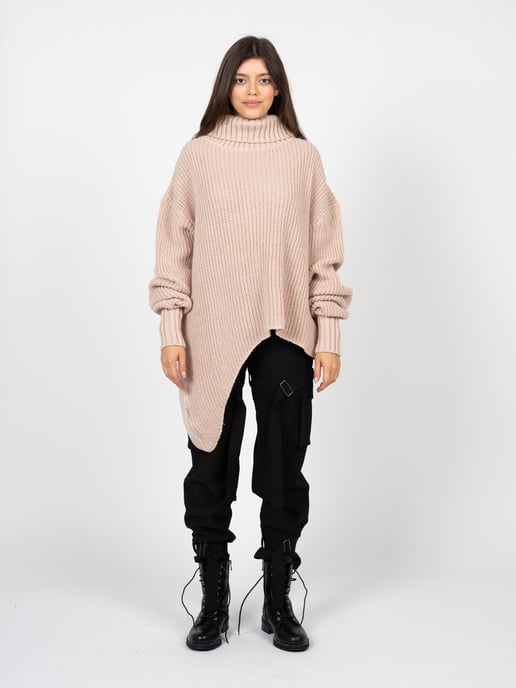 La Haine Inside Us Pullover Damski Asymetryczny Woman's Pink