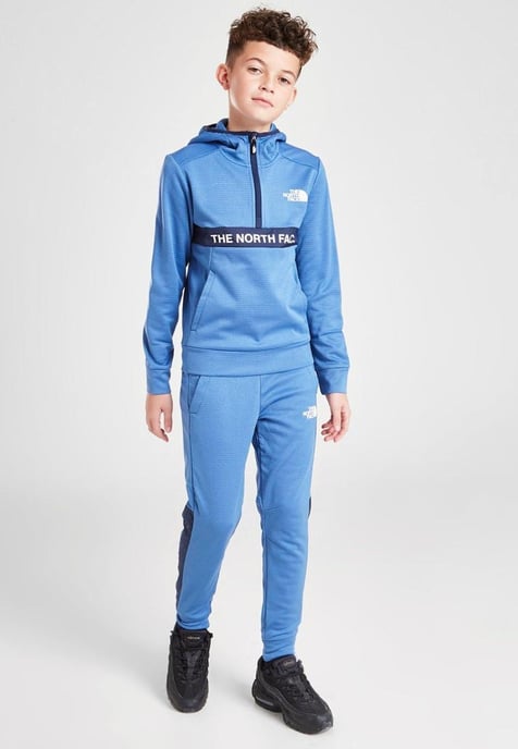 The North Face Sudadera con capucha y cremallera de 1/4 Amphere para jóvenes en azul FDR - Image 4