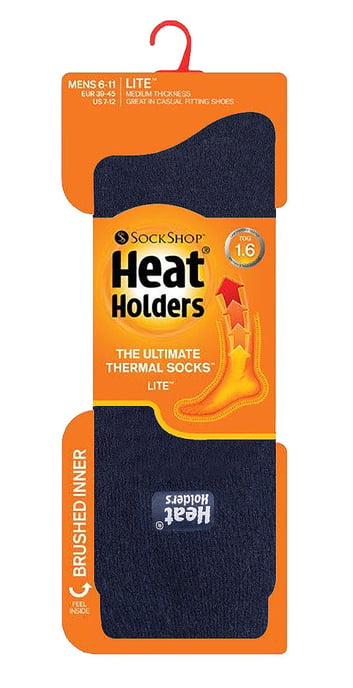 Heat Holders Lite - Multipack de 3 pares Calcetines térmicos aislantes para hombre para invierno | Calcetines finos y cálidos para vestir - Azul marino - Image 2