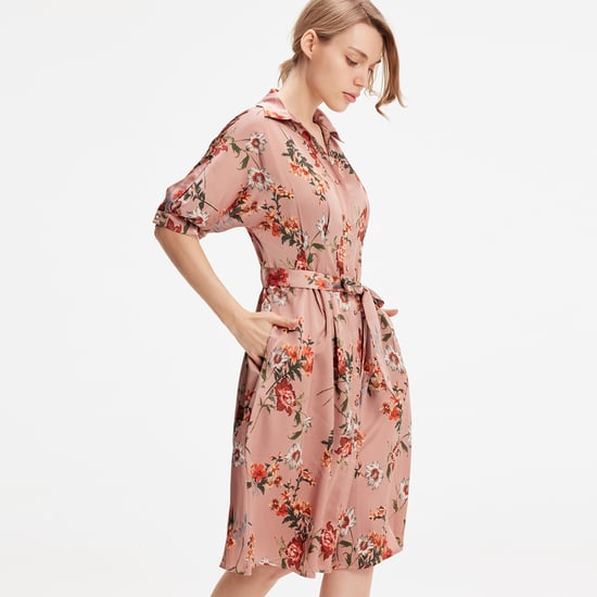 Shirt dress with floral print - Image 4