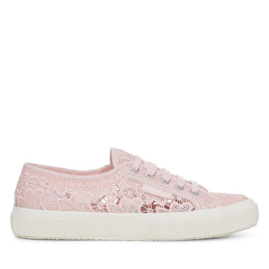 Superga Womens/Ladies 2750 Macramé Trainers (Pink Ish/Avorio) - Image 1