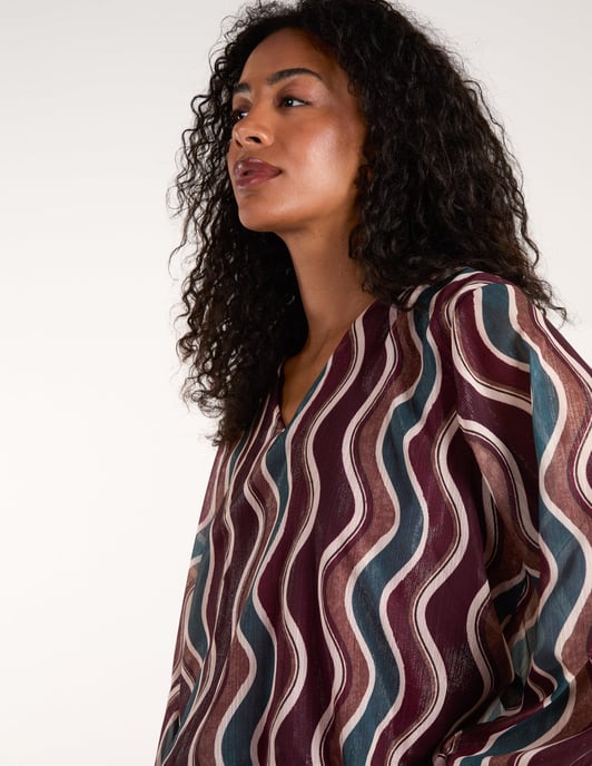 V Neck Bubble Top
