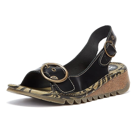 Fly London Tram723fly Womens Black Sandals - Image 3