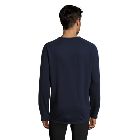 SOLS Mens Long-Sleeved Sports T-Shirt (French Navy) - Image 2