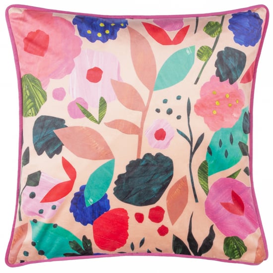 Kate Merritt Floral Collage Piped Cushion - Image 1