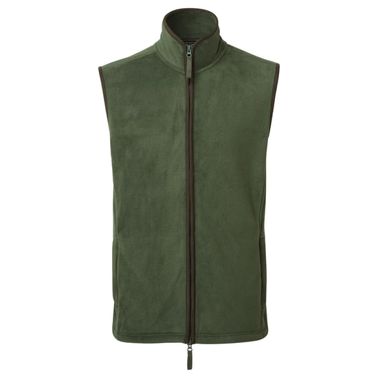 Premier Mens Artisan Fleece Gilet (Moss Green/Brown) - Image 1
