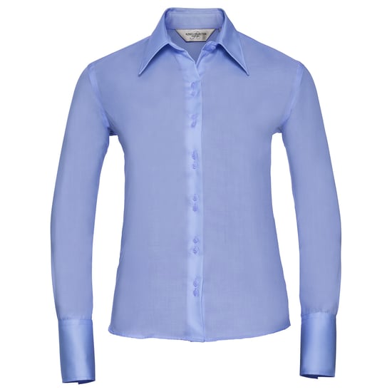 Russell Collection Womens/Ladies Ultimate Long-Sleeved Shirt (Bright Sky) - Image 1