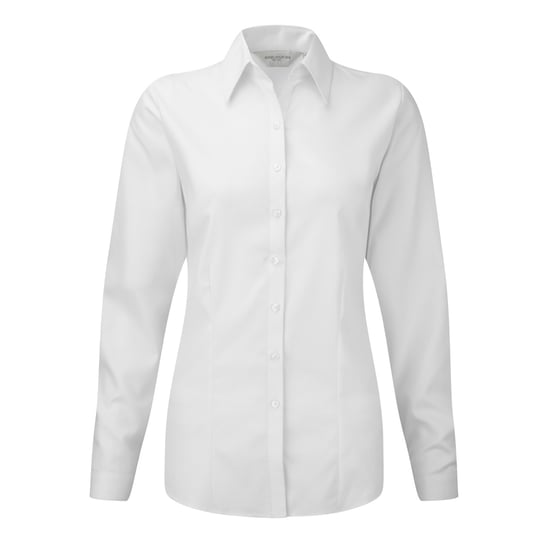 Russell Ladies/Womens Herringbone Long Sleeve Work Shirt (White)