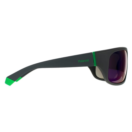 Gafas de sol polarizadas espejo gris verde para hombre Polaroid Wrap - Image 4