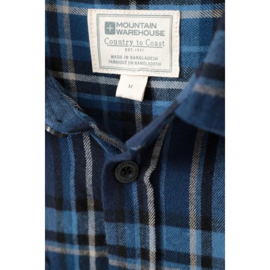 Mountain Warehouse Mens Trace Flannel Long-Sleeved Shirt (Dark Blue) - Image 4