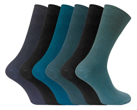 6 Pares de Calcetines de Algodón Transpirables y No Elásticos para Hombre. - Image 1