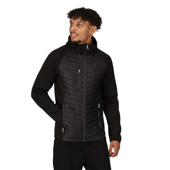 Regatta Mens Navigate Quilted Hybrid Jacket (Black/Seal Grey) - Image 3