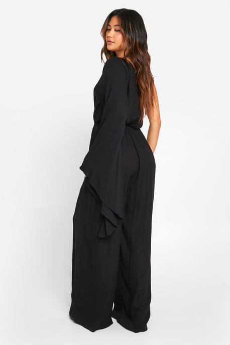 Flare Sleeve Cheesecloth Jumpsuit