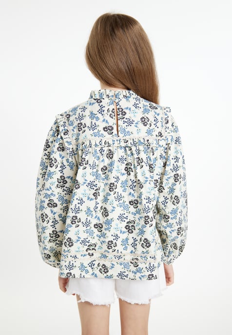 Dreimaster Blouse marine flower - Image 4