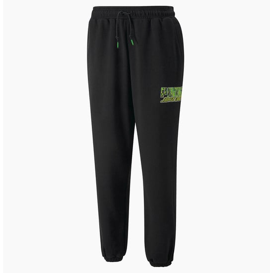 Puma x Santa Cruz Graphic Logo Black Stretch Waist Mens Track Pants 532245 01