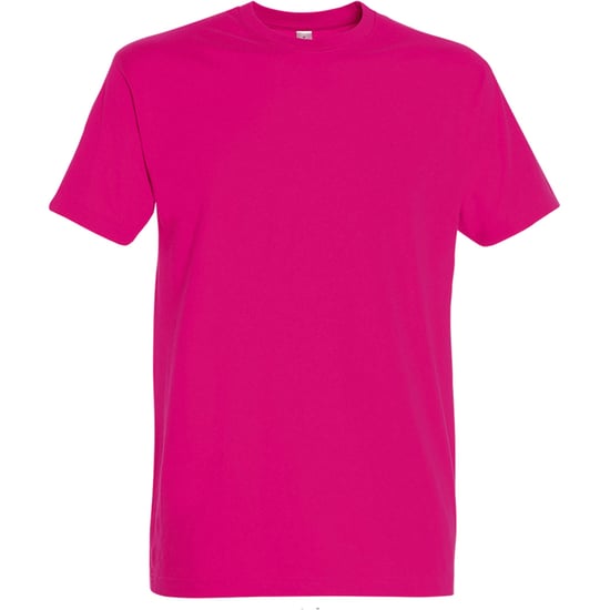 SOLS Mens Imperial Heavyweight Short Sleeve T-Shirt (Fuchsia) - Image 1