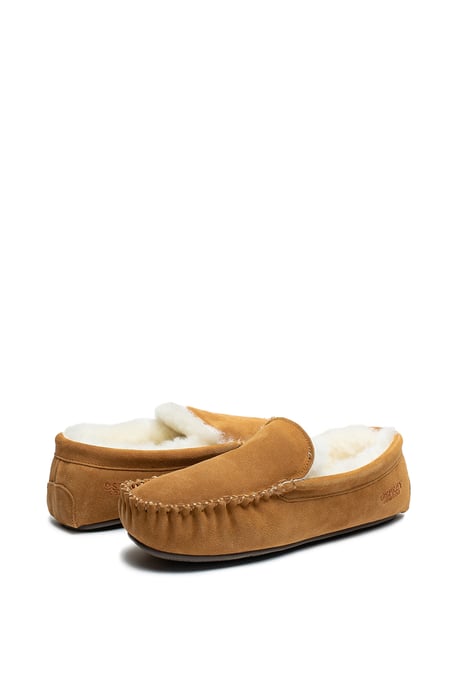 Osprey London Men's 'The Sunday' Chestnut Suede Slipper - Image 4