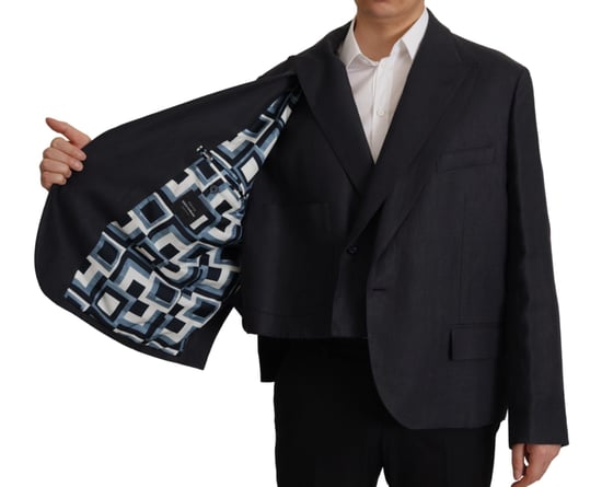 Blazer Formal de Lino Azul de Dolce & Gabbana para Hombre - Image 3
