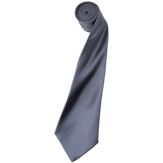 Premier Unisex Adult Colours Satin Tie (Steel) - Image 1