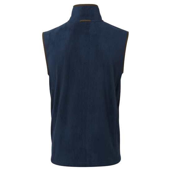 Premier Mens Artisan Fleece Gilet (Navy/Brown) - Image 2