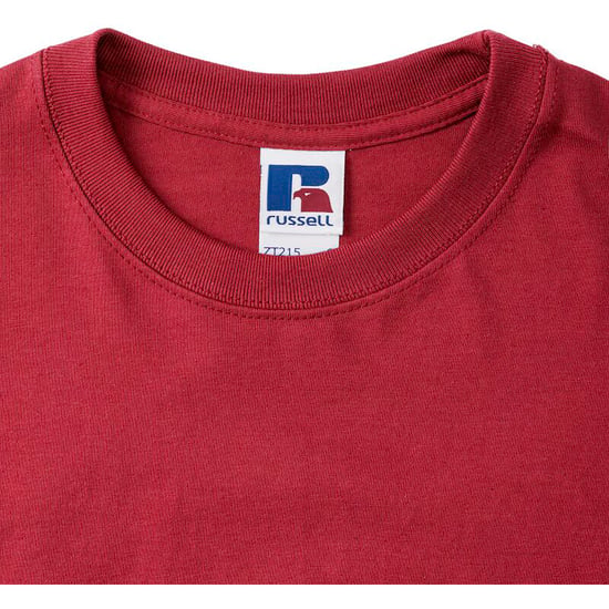 Russell Europe Mens Classic Heavyweight Ringspun Short Sleeve T-Shirt (Classic Red) - Image 4