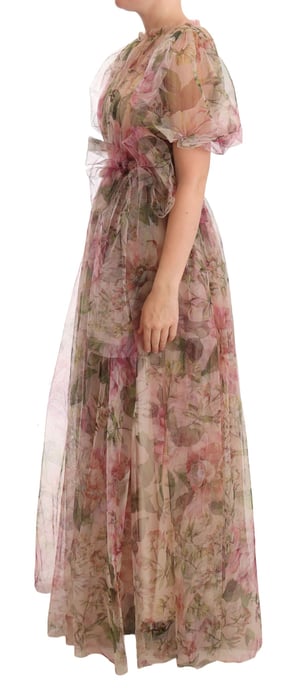 Vestido Largo Maxi con Estampado Floral de Dolce & Gabbana - Image 4