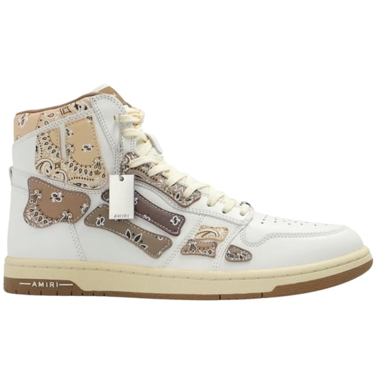 Amiri Bandana Skel Top High Top White Sneakers