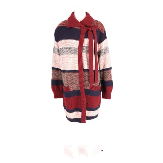 Chloe Striped Cardigan in Multicolor Mohair - Image 4