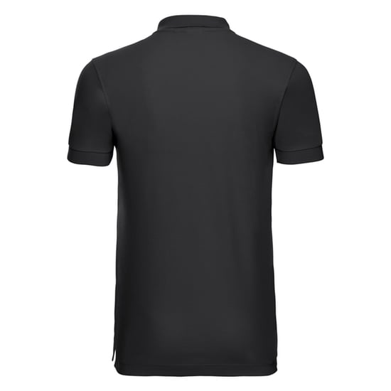 Russell Mens Stretch Fitted Polo Shirt (Black) - Image 2