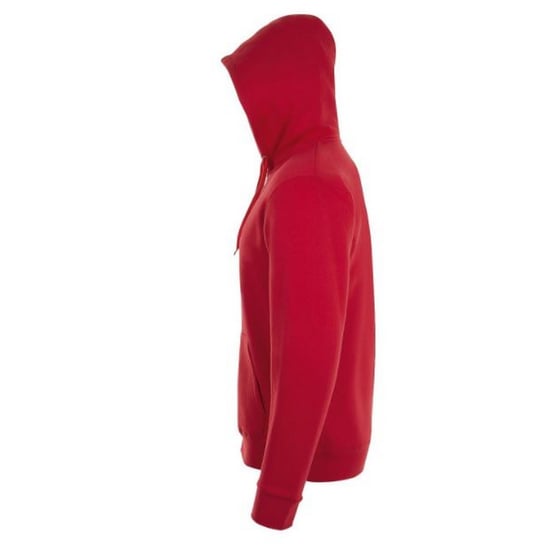 SOLS Mens Stone Zip Up Plain Hoodie (Red) - Image 3