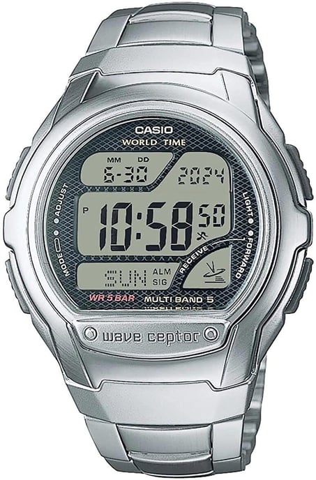 Casio Wave Ceptor Men's Silver Watch WV-58RD-1AEF - Image 1