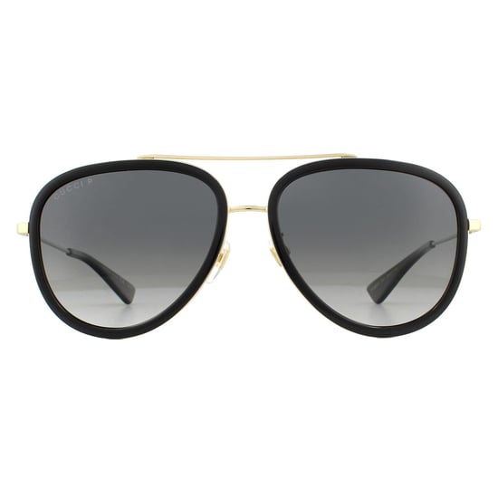 Gafas de sol Gucci GG0062S 011 Negros y Dorados con degradado gris polarizado - Image 1