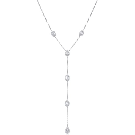 Gena.paris 'Gabriella' Women's 925 Sterling Silver Necklace - Silver GC1580-W - Image 1