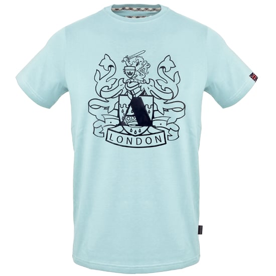 Camiseta Aquascutum Large Shield Aldis Logo azul cielo - Image 1