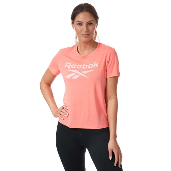 Women's Reebok Workout Ready Supremium Big Logo T-Shirt in Coral