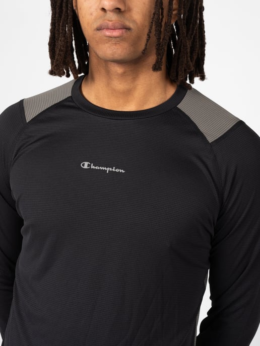 Champion Longsleeve del hombre negro - Image 5