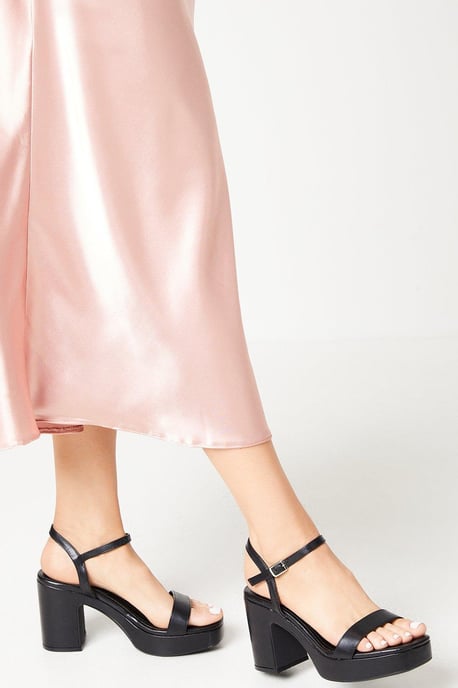 Maddie Platform High Block Heeled Sandals - Image 1