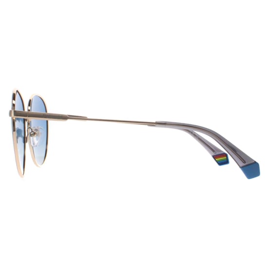 Polaroid Redonda Unisex Oro Azul Azul Gradiente Polarizada PLD 6215/S/X - Image 3