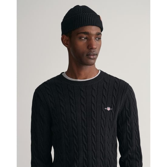 GANT Mens Cotton Cable Knit Crew Neck Jumper - Image 3