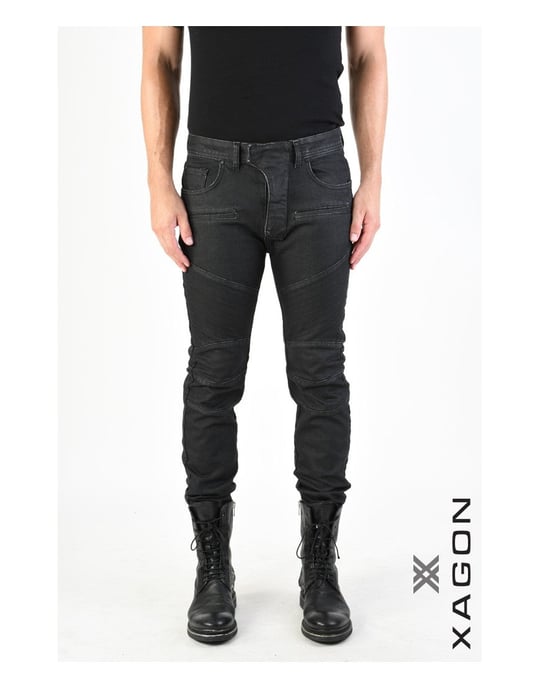 Xagon Vaqueros Bikers del hombre negro - Image 2