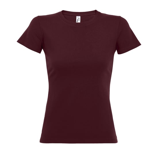 SOLS Womens/Ladies Imperial Heavy Short Sleeve T-Shirt (Burgundy) - Image 1
