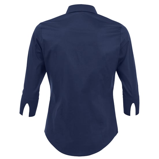 SOLS Womens/Ladies Effect 3/4 Sleeve Fitted Work Shirt (Dark Blue) - Image 2