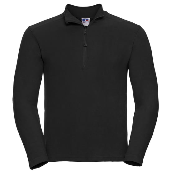 Russell Mens Authentic Quarter Zip Sweatshirt (Black) - Image 1