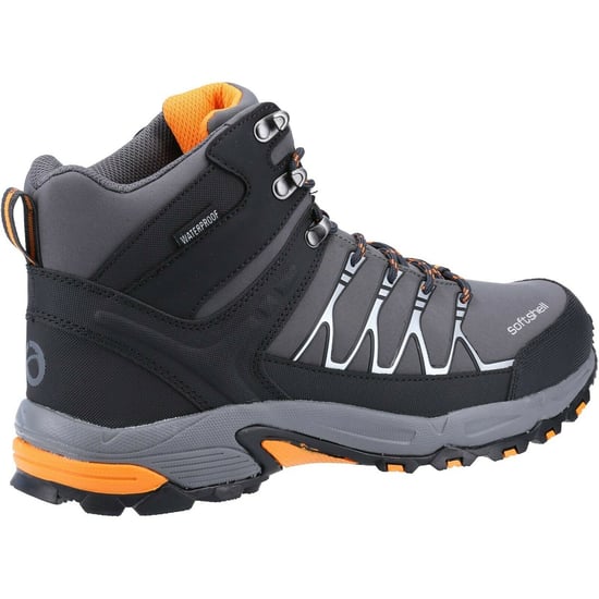Cotswold Mens Abbeydale Mid Hiking Boots (Grey/Orange) - Image 4